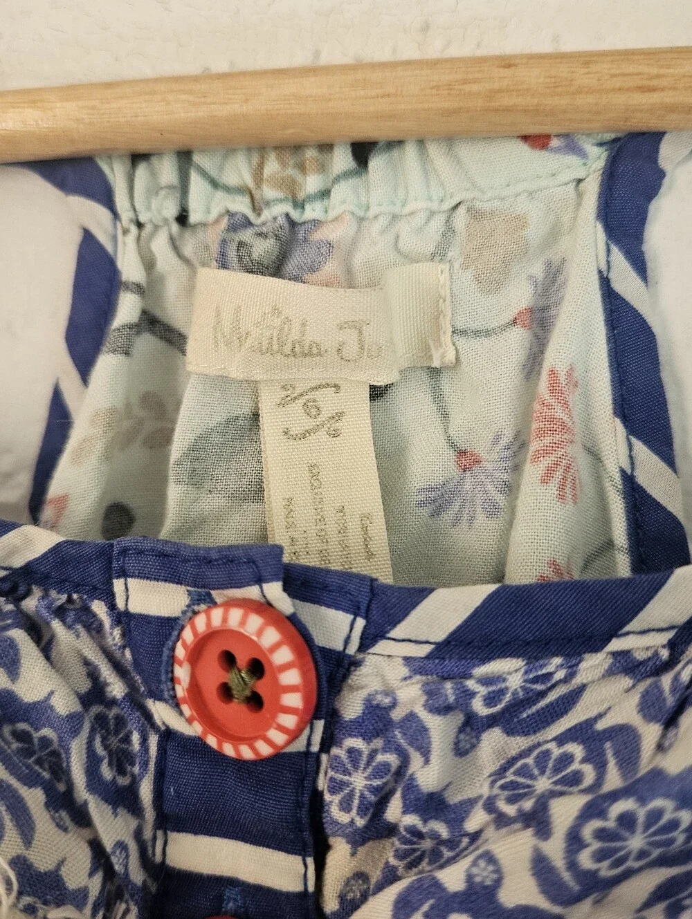 Matilda Jane Girls Floral Ruffle Romper Size 6 (Runs Small) Spring Summer Outfit